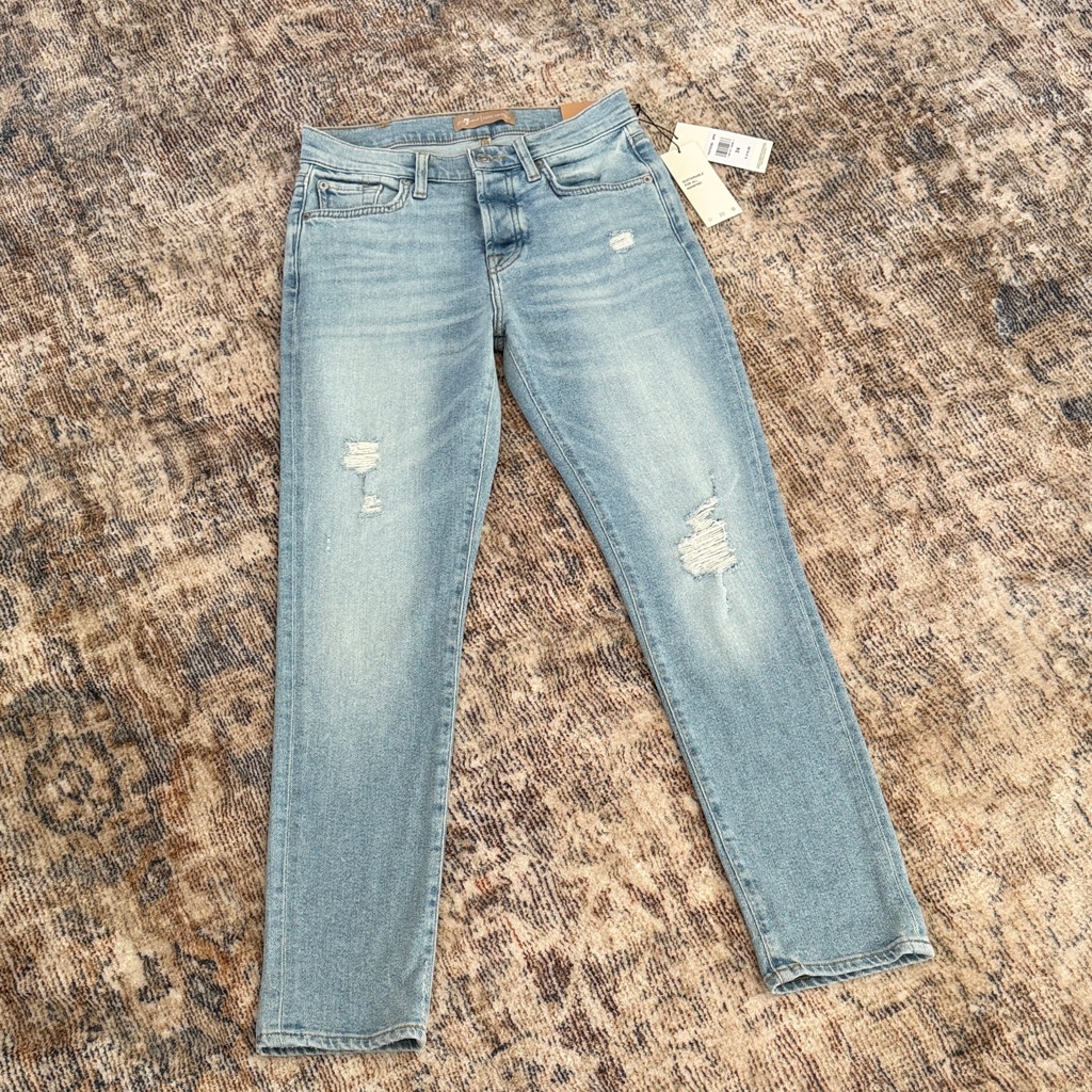 7 For All Mankind Josefina Slim Boyfriend Button Fly Women Jeans Size 24